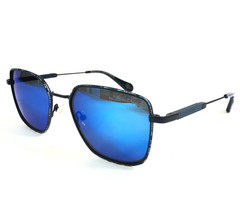 Robert Graham Sunglasses LLOYD NAV Navy Square Frames with Mirrored Blue Lenses