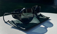 VTG 80s Bollé Glacier Sunglasses Black Nylon Japan Ski Mountaineering Case