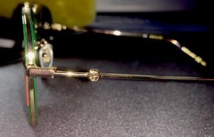GUCCI AVIATOR Sunglasses WEB Stripe Frame GG0062 Gold/Web Design 57 mm, Italy