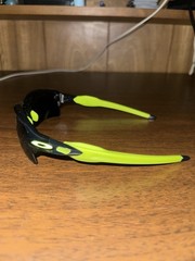 USED OAKLEY FLAK2.0 PRIZM MIRROR LENS GREEN BLACK SUNGLASSES