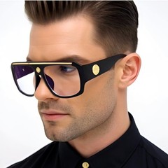 Men Clear Lens Eye Glasses Hip Hop Shades Fashion Oversized Designer Sunglasses