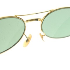 Ray Ban W1394 Gold Metal Frame Dark Green Lens Sunglasses Men 5.4in (13.8cm) Wid