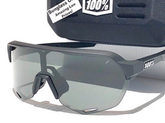 100% Percent S2 Soft Tact Black Frame Smoke Grey Lens Sunglass 61003-102-02