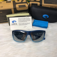 Costa Del Mar Sunglasses Matte Blue Gradient Frame Silver Mirror Polarized 580P