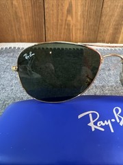 Ray Ban COCKPIT RB3362 001 Gold Metal Frame 59 ▪️14 Green Lenses & Case