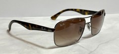 Ray-Ban Gunmetal Tortoise W/ Bronze Gradient Aviator Sunglasses RB3516 004/13