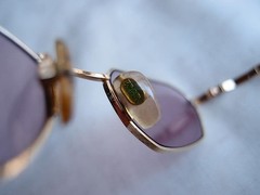 Emporio Armani Vintage Sunglasses Purple Lenses Gold