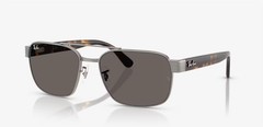 Ray-Ban Pilot Sunglasses RB 3751 004/B1 Shiny Gunmetal Gray Glass 61mm with Case