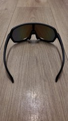 SCVCN Sport Sunglasses, black frame, blue lenses