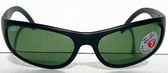 NEW* Ray Ban Sport wrap Matte Black w POLARIZED Green Lens Sunglass RB 4033