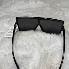 Squared Rectangular Flat Top Mob Plastic Oversize Sunglasses Matte Black Solid B