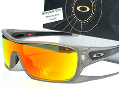NEW Oakley TURBINE ROTOR Matte Grey POLARIZED Galaxy Ruby Lens Sunglass 9307
