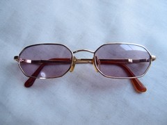 Emporio Armani Vintage Sunglasses Purple Lenses Gold