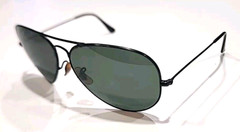 Ray Ban RB3025 L2821 Aviator Black Gray Sunglasses 58-14 Italy READ