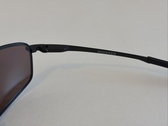 Oakley Whisker Polarized Sunglasses OO4141-1160 Satin Black/Prizm Deep Water EUC