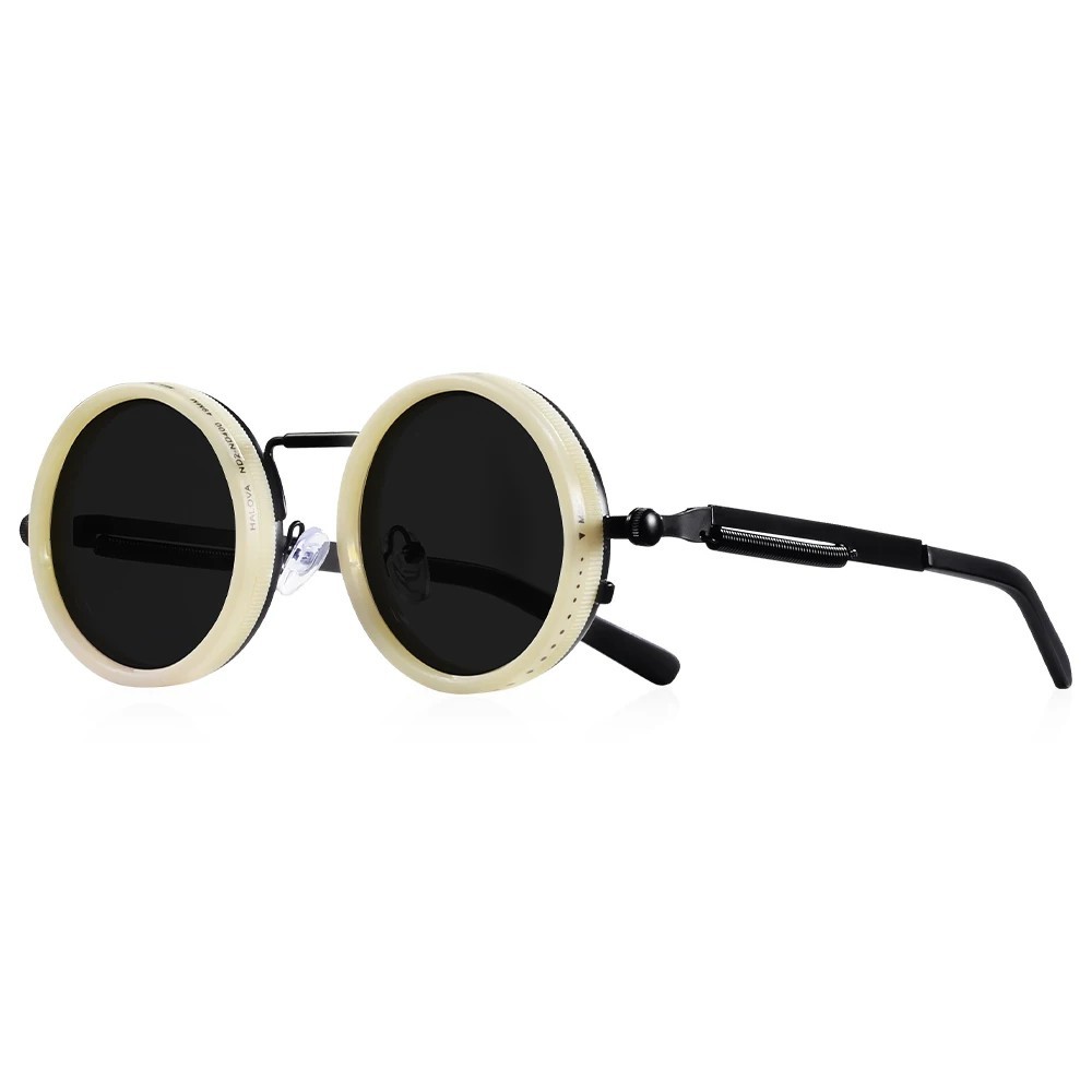 CRIXALIS Polarized Round Sunglasses ND9 Adjustable Dimming UV400 Retro Punk