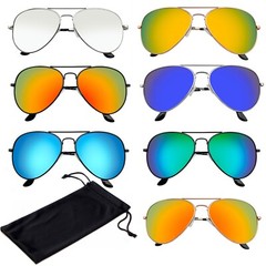 SUNGLASSES AVIATOR Replacement Pair Mens Womens Mirrored Mirror Retro Sunglasses
