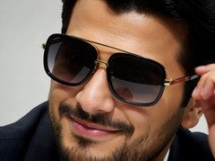 Men Sunglasses ONE Insta Famous Flat Top GAFAS Shades Fits All 2023 NEW