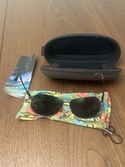 Maui Jim Kahuna Polarized Sunglasses Sport Gunmetal/Grey Aviator *READ*