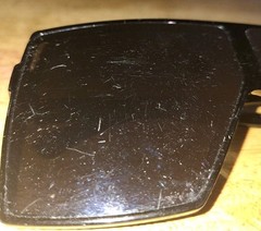 Oversized Sunglasses, Large Flat Top. Black Frame. Silver Mirrored. 6in x 2.75in