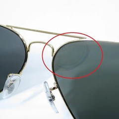 Used RAY BAN Ray Ban AVIATOR LARGE METAL Polarized Lens Sunglasses RB3025 Black