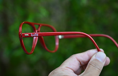 vintage Bolle DG Nylon RX Aviator Glasses Frame Burgundy Nylon Frame