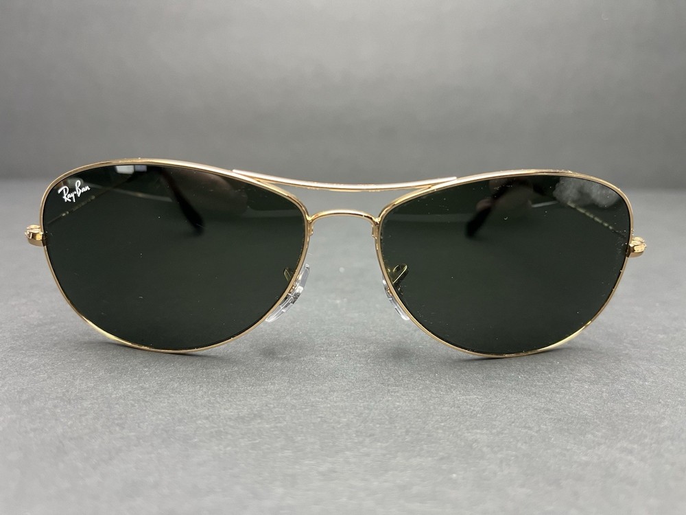 Ray-Ban Cockpit RB 3362 001/51 Sunglasses Gold Frame, Green Lenses Italy