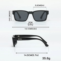 Quality Square Polarized Sunglasses Men Metal Core UV400 Unisex Sun Glasses Trav