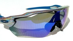 NEW Oakley RADAR EV Path HOLOGRAPHIC Polarized Galaxy Blue Mirror Sunglass 9208