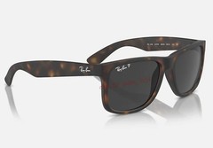 Ray-Ban RB4165 Justin 865/87 Sunglasses Polished Dark Grey Matte Havana UV 54MM