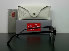 Ray-Ban RB3016 Clubmaster Classic Sunglasses Black & Silver G-15 51mm Never Worn