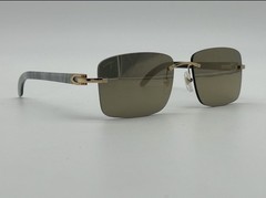 CARTIER C DECOR WHITE BUFFALO HORN SUNGLASSES NEW 100% GENUINE CT0030RS CAT 3