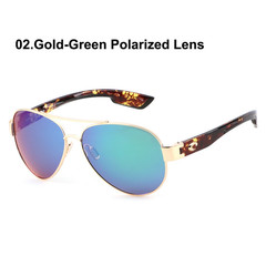 Costa Del Mar South Point Gold Frame Gold Green Mirror Polarized 580P Sunglasses