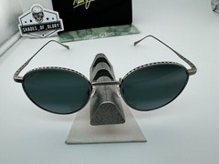 MAUI JIM NORTH STAR MJ 757-17M SILVER W/ NEUTRAL GREY POLARIZED ROUND SUNGLASSES