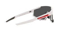 PRADA 04W PS04WS Linea Rossa IMPAVID Sport Sunglasses White Pilot Wrap Unisex