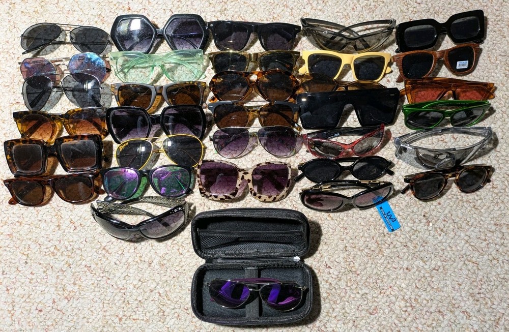 Assorted Lot of 33 Sunglasses- Various Brands – SOLD AS IS”