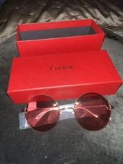 Cartier Premiere Sunglasses Gold Frame Pink Lens