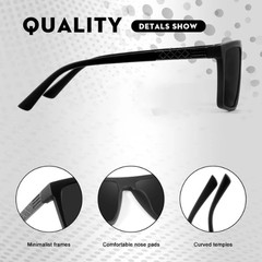 Polarized Square Sunglasses Men Women Vintage Driving Fishing UV400 Shades