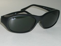 RAY-BAN ITALY RB2016 W2578 BLACK G15 UV SPORT WRAPS SUNGLASSES w/CASE NrMINT