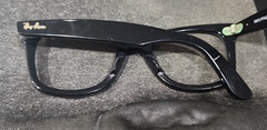 Ray Ban RB2140 901 Black Wayfarer Scratched Sunglasses Frame 50-22