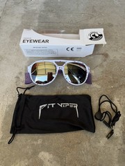 Pit Viper Exciters Sunglasses White / Purple Polarized Lens 149mm