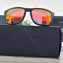 Oakley Holbrook Style Black Red Reflective Lens Sunglasses Polarized UV400