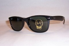 New RAY BAN Sunglasses WAYFARER 2132 901 BLACK/GREEN 52mm AUTHENTIC
