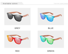 Unisex Wood Polarized Sunglasses Wooden Temple Frameless Square Glasses New
