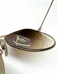Ray-Ban Aviator Sunglasses RB 3025 001/51 Shiny Gold Brown Gradient 58mm w/case