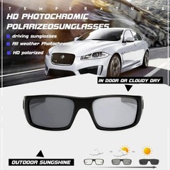 Photochromic Polarized Sunglasses for Men Women UV Protection Medium, Black