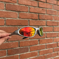 Retro Oakley Minute Gen1 Minute1.0 Sunglasses Sliver Frame Ruby Lenses