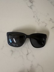 PRADA SPS 03T 1BO-5S0 140 3N Square Black Frame Sunglasses Pre-Owned