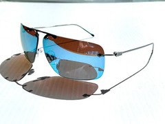 Revo AIR 1 Shiny Chrome POLARIZED PHOTOCHROMIC Blue Water Sunglass 1190 03 BLP