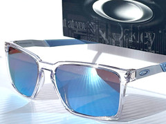 NEW Oakley EXCHANGE SUN Clear POLARIZED PRIZM H2O Blue Lens Sunglass 9483-03